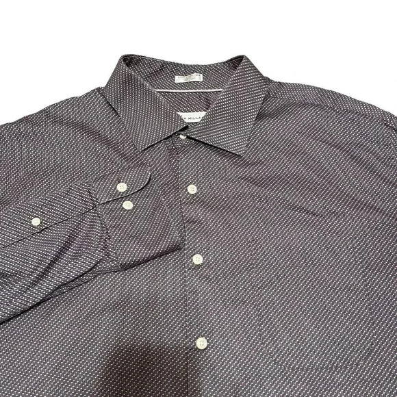 Peter Millar Geometric Purple Men’s XXL Long Sleeve Button Front Shirt - Picture 3 of 13